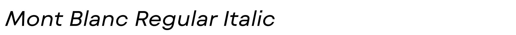 Mont Blanc Regular Italic image